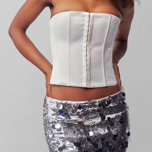 Danielle Guizio Satin Corset Top